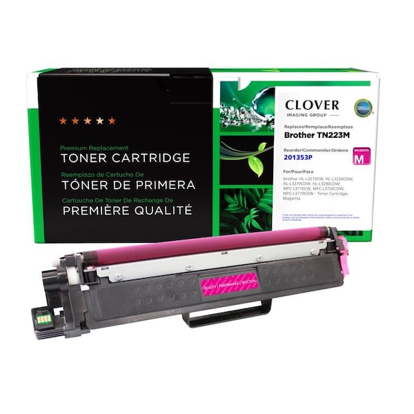 Clover Imaging Group Remanufactured Magenta Toner Cartridge for Brother TN223M 201353P - main